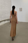 OUDE WAAG hollow fishtail knitted dress OW-23SS-KT15 turmeric